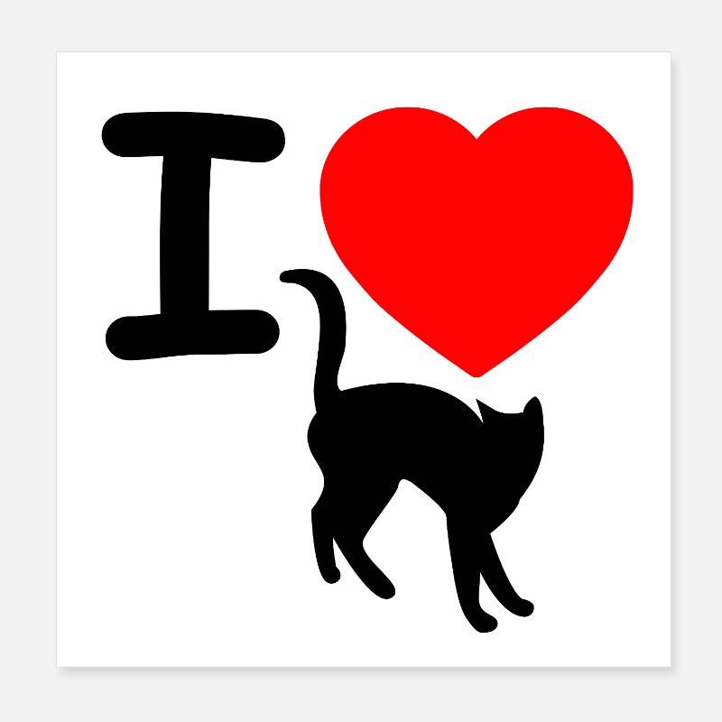 Katzen Poster 20x20 cm