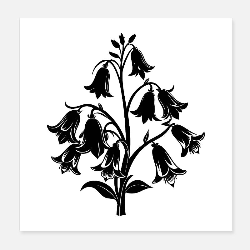 Bluebell Flowers Poster 8" x 8" (20x20 cm)