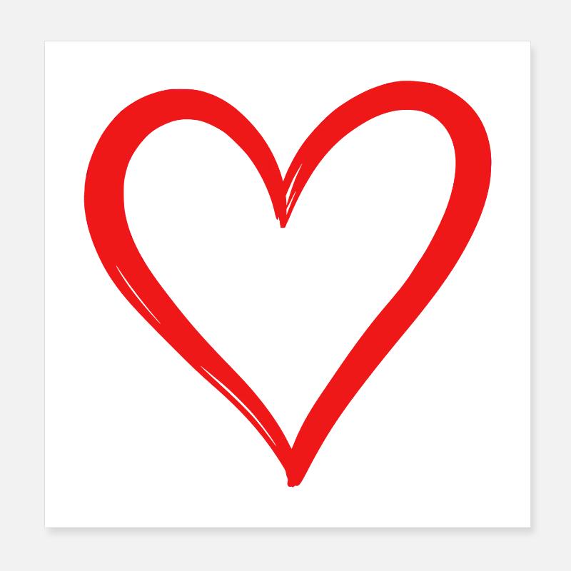 Herz Poster 20x20 cm
