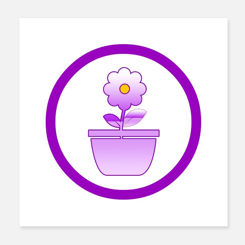 Flower Poster 8" x 8" (20x20 cm)