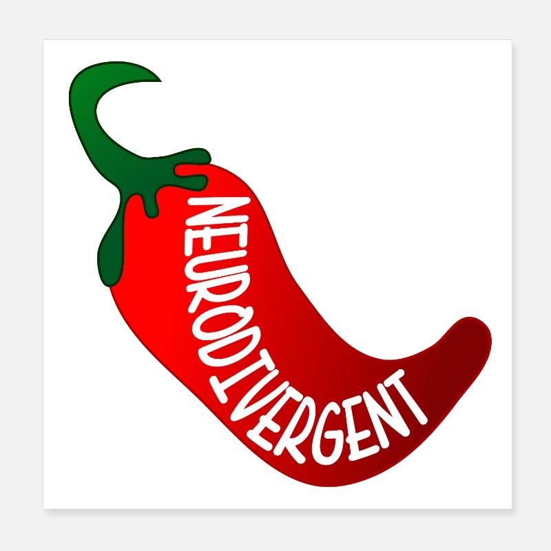 NEURODIVERGENT ADHS Poster 20x20 cm