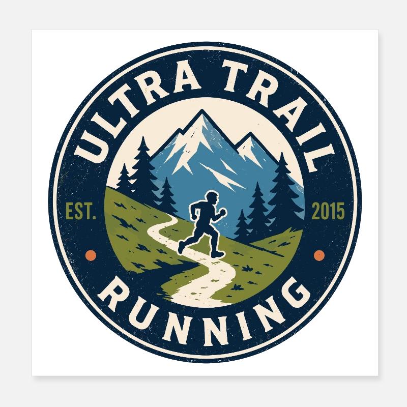 Ultra-Trailrunning Poster 20x20 cm