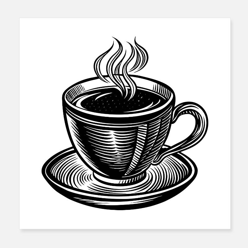 Kaffeetasse Poster 20x20 cm
