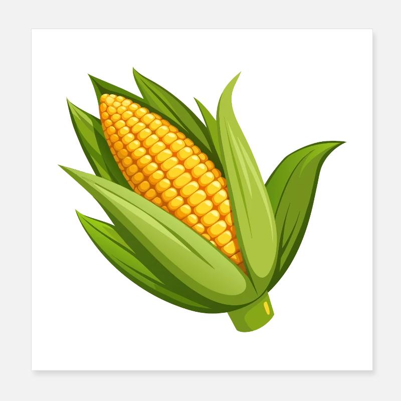 Corn on the Cob Poster 8" x 8" (20x20 cm)