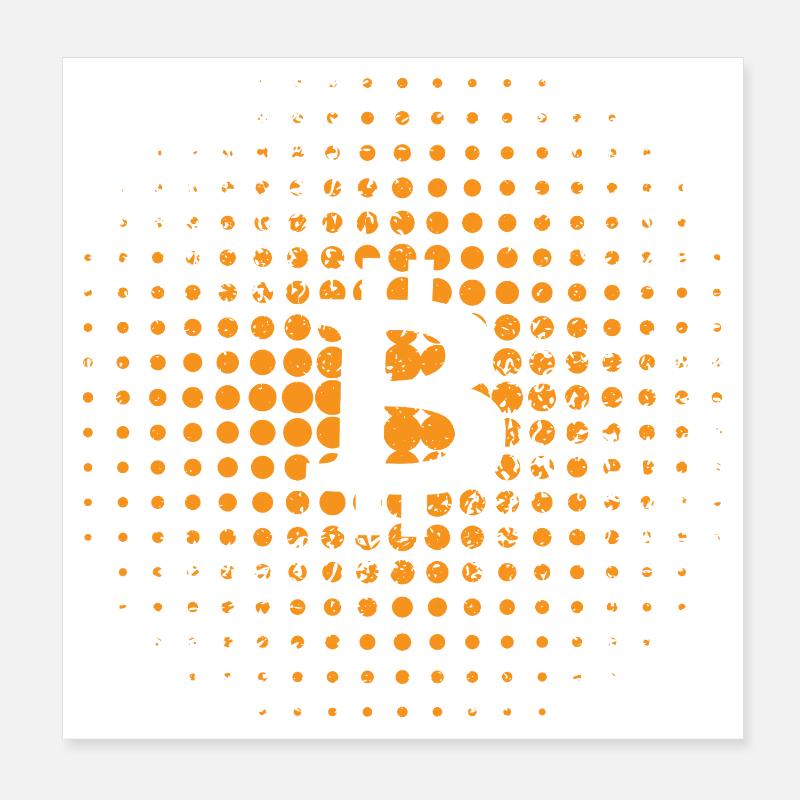 Bitcoin, idée cadeau Bitcoiner Poster 20 x 20 cm