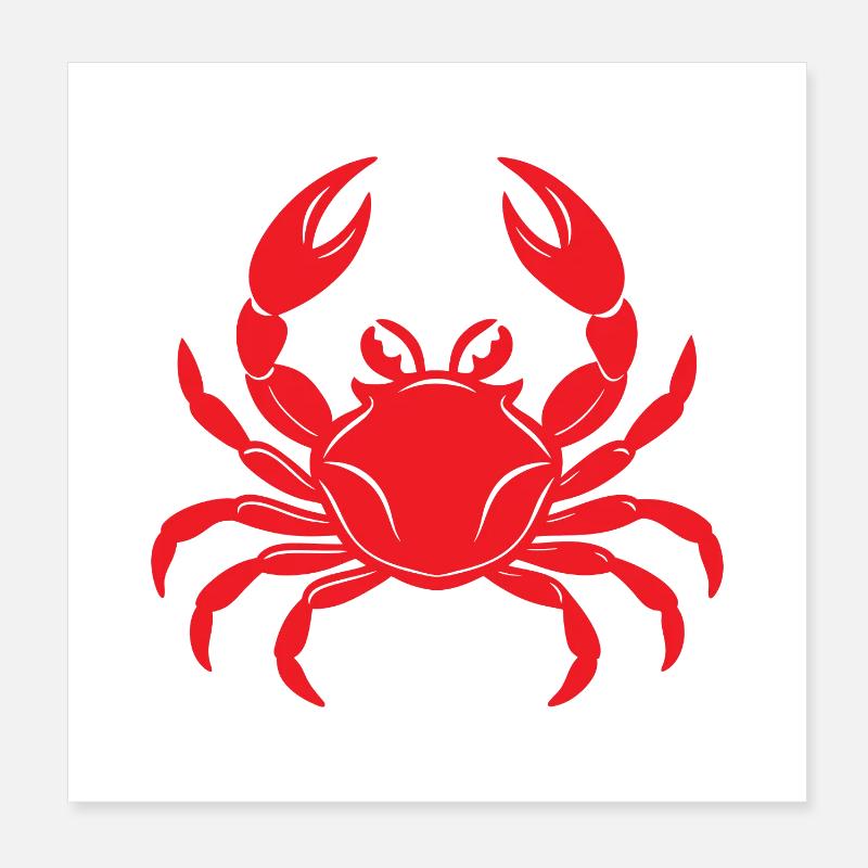 Crab Poster 8" x 8" (20x20 cm)