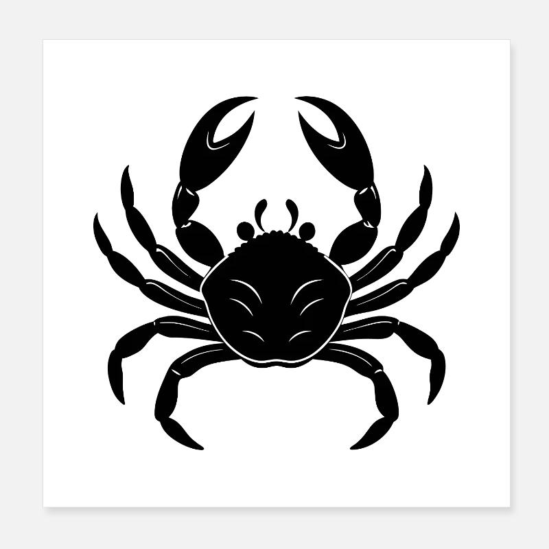 Krabbe Poster 20x20 cm