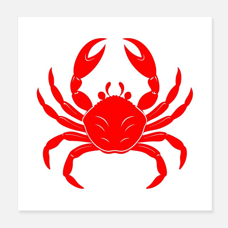 Krabbe Poster 20x20 cm