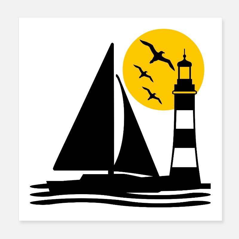 Sail Poster 8" x 8" (20x20 cm)