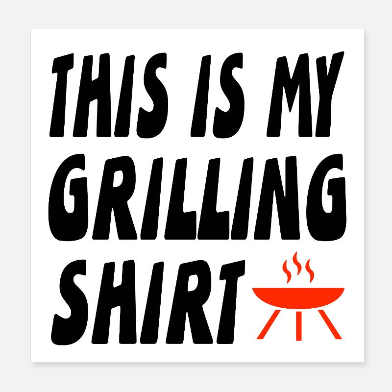Grillen Poster 20x20 cm