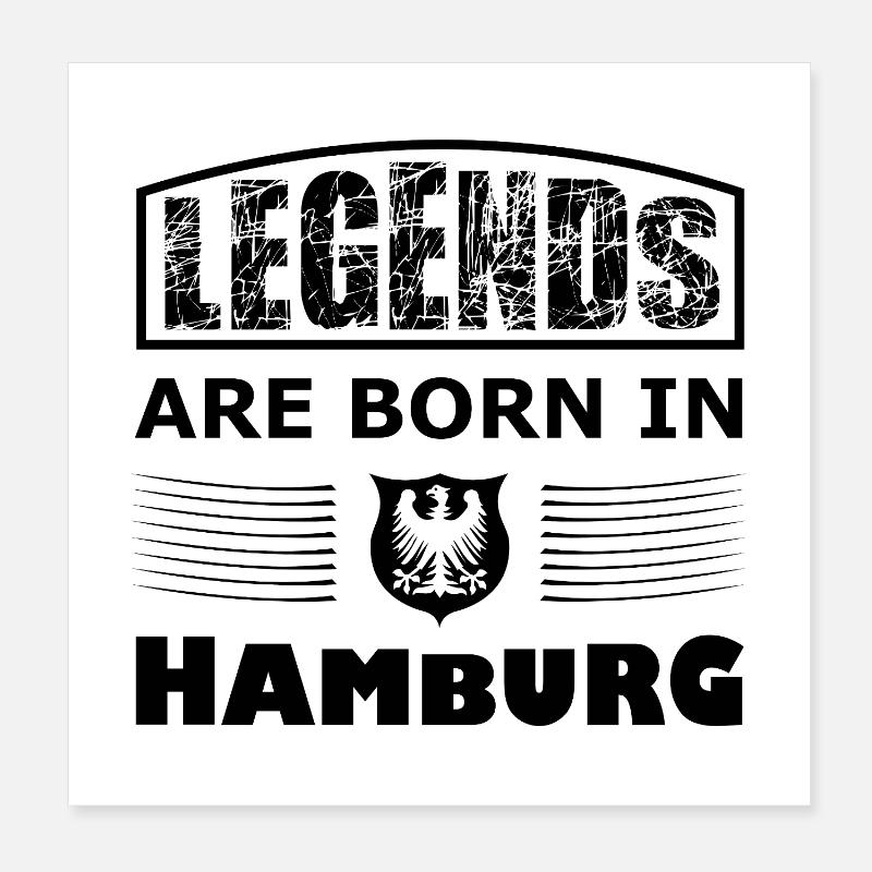 Légendes de Hambourg Poster 20 x 20 cm