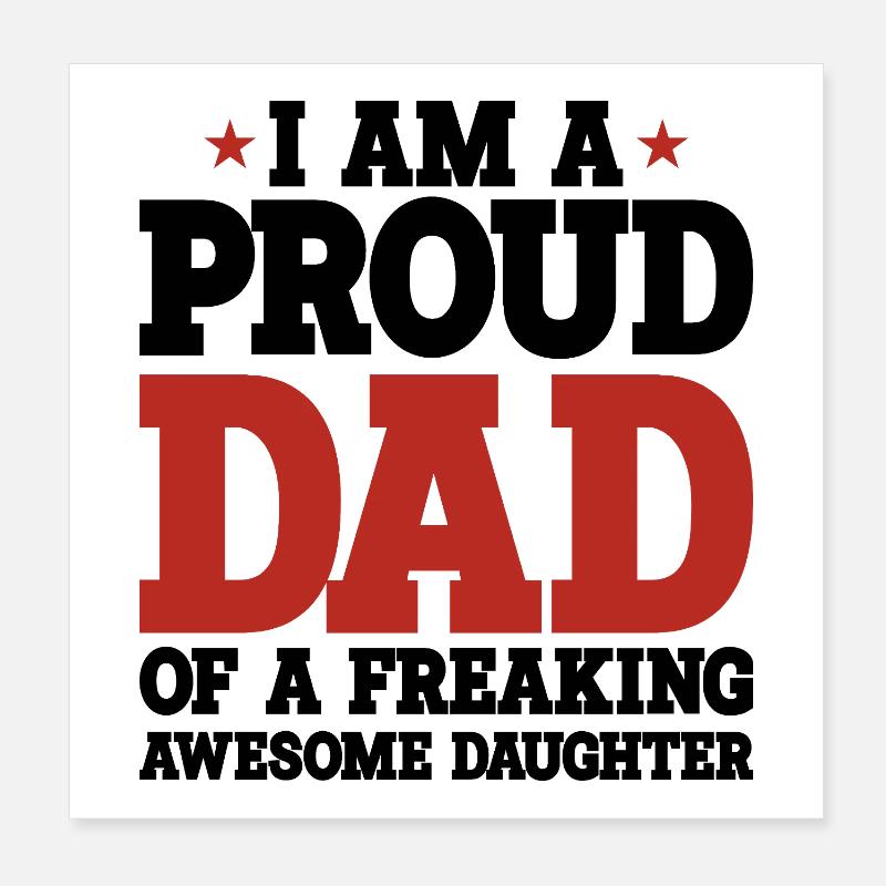 Vater und Tochter Poster 20x20 cm