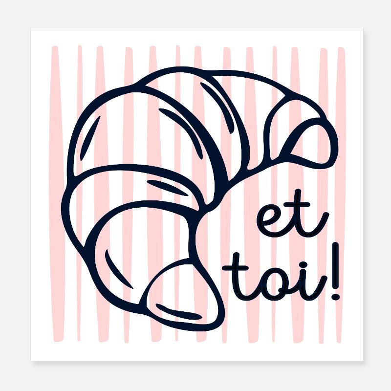 Croissant et toi Poster 20 x 20 cm