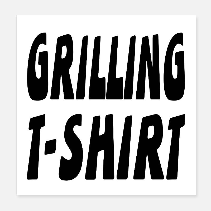 Grillen Poster 20x20 cm