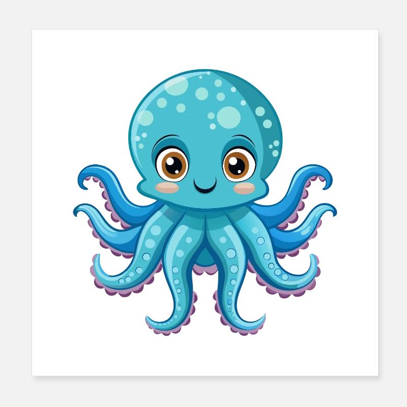 Süßer Oktopus Poster 20x20 cm