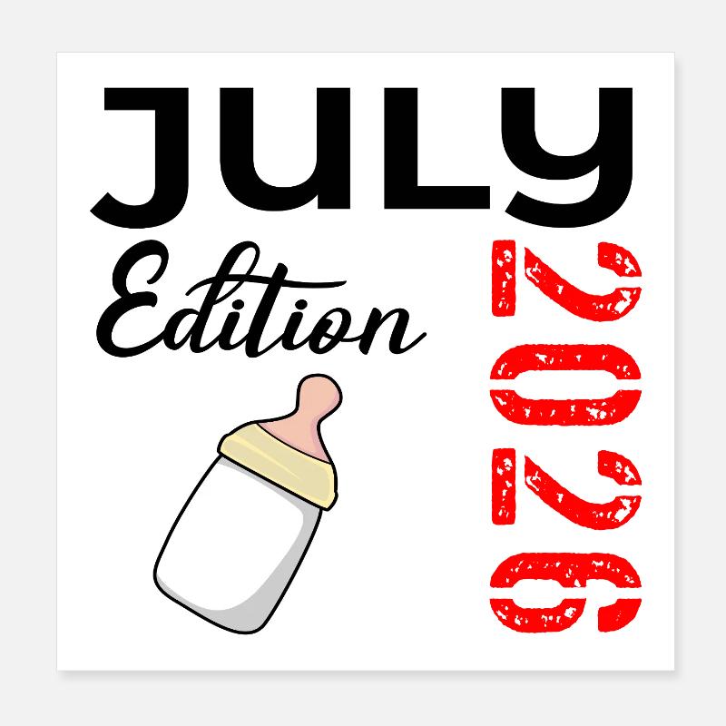Geburt Juli 2026 Poster 20x20 cm