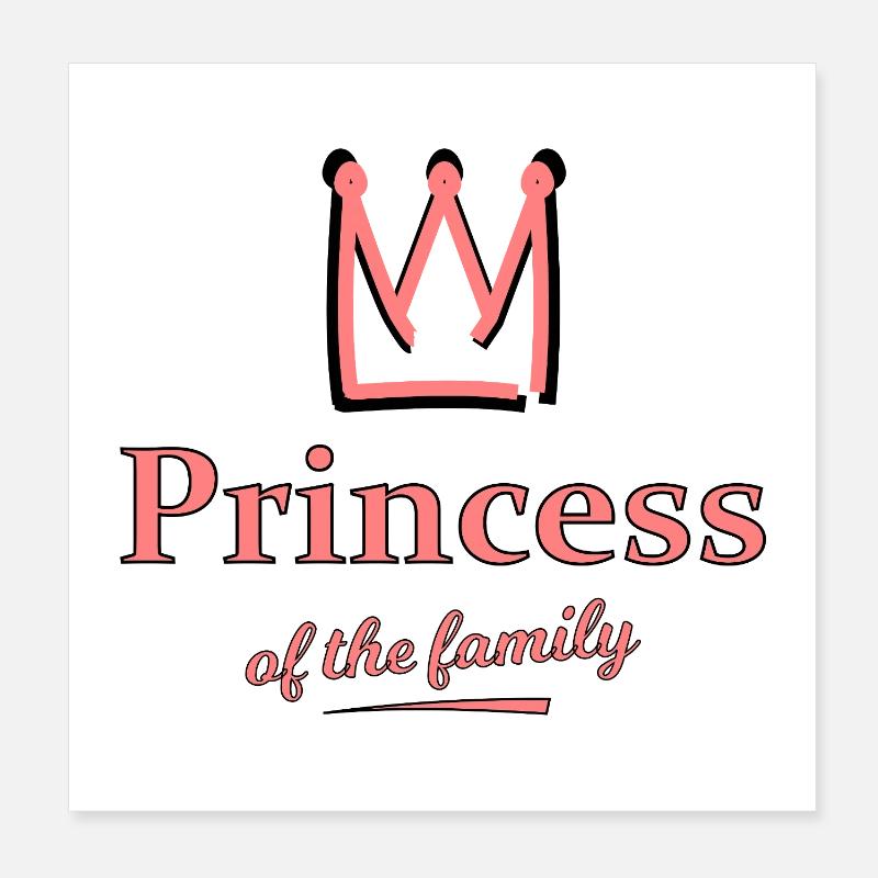 Princesse de la famille Poster 20 x 20 cm