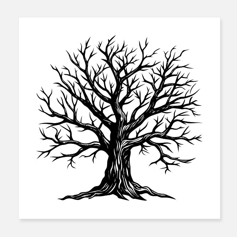 Arbre mort Poster 20 x 20 cm