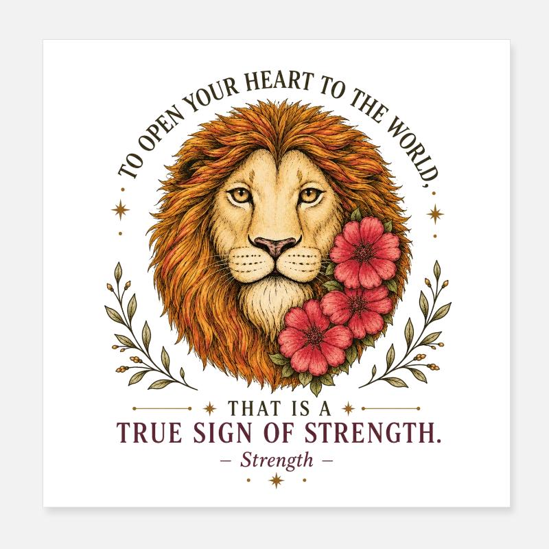 Ouvre ton cœur – Force Poster 20 x 20 cm
