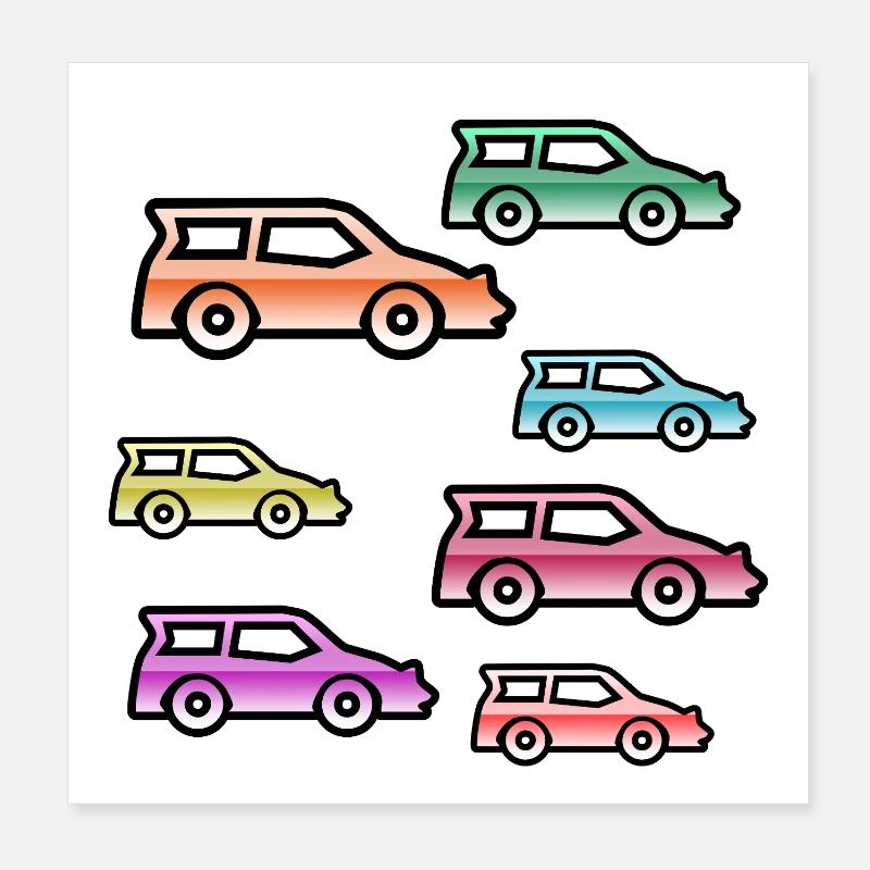 Automobiles Poster 20 x 20 cm
