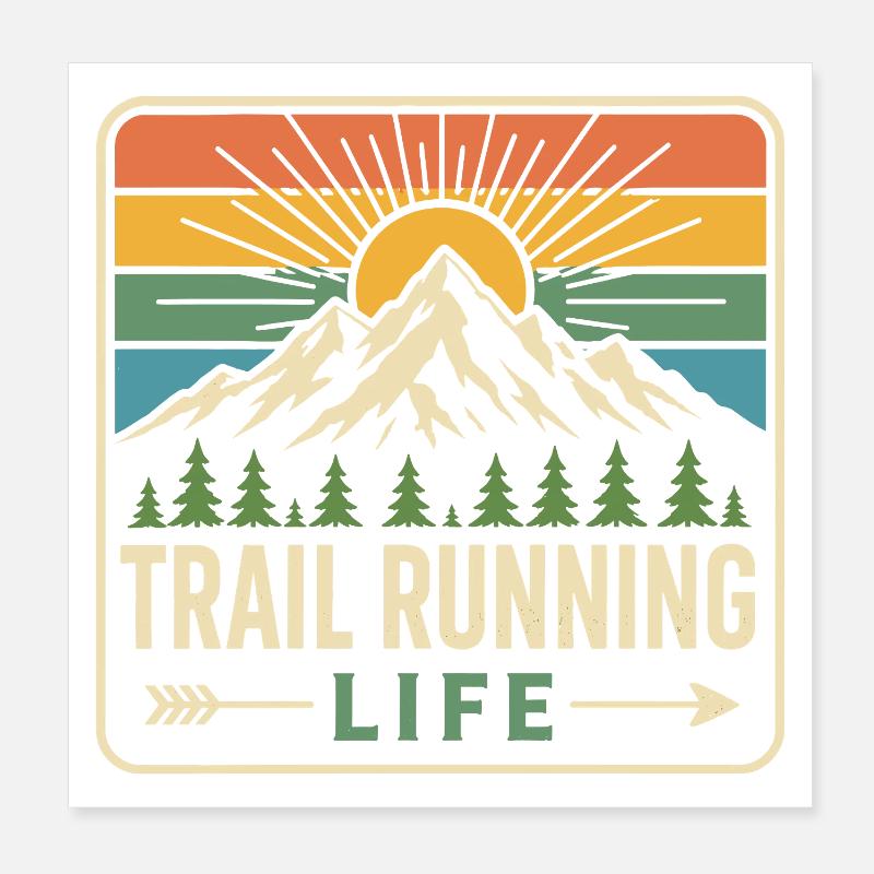 Trailrunning-Leben Poster 20x20 cm