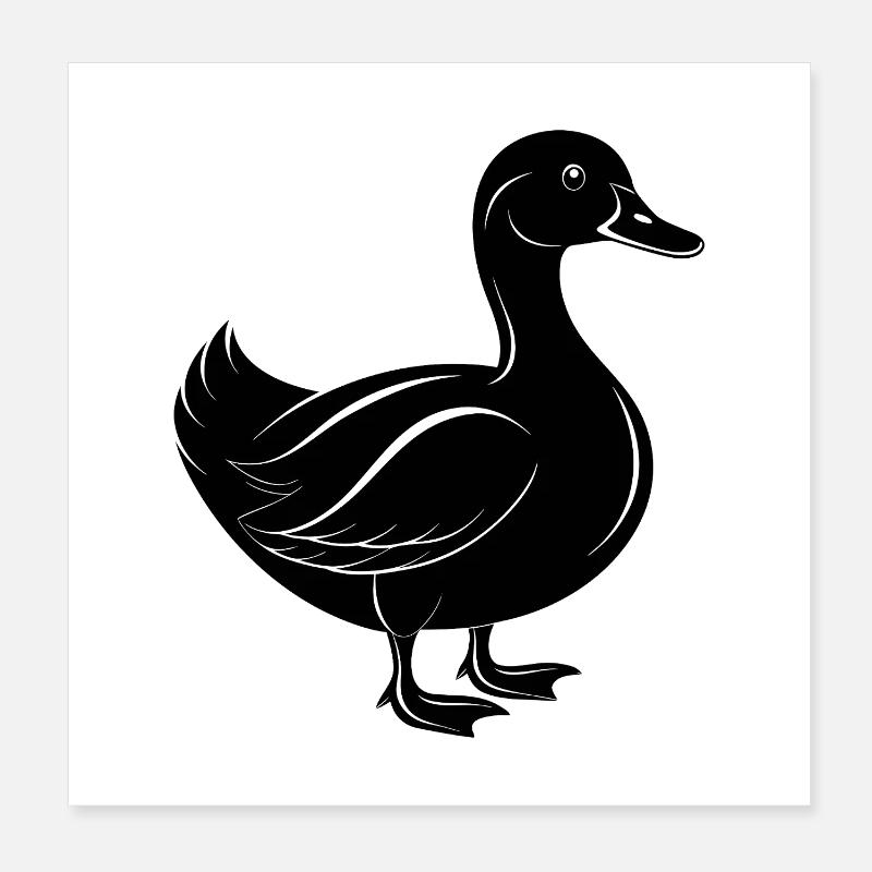 Duck Poster 8" x 8" (20x20 cm)