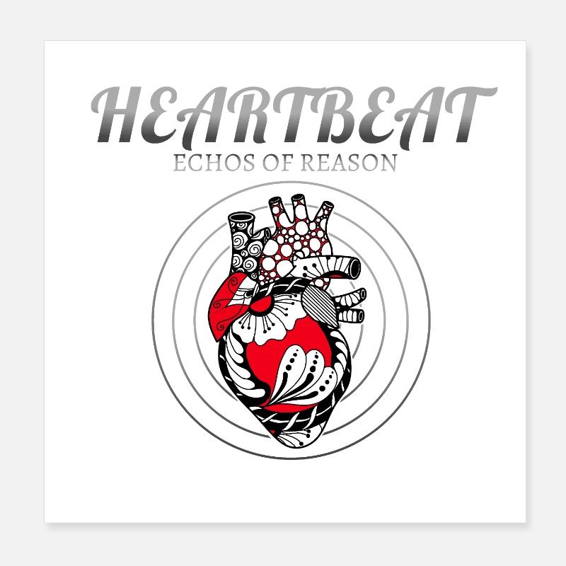 HEARTBEAT - Echos of Reason Poster 20x20 cm