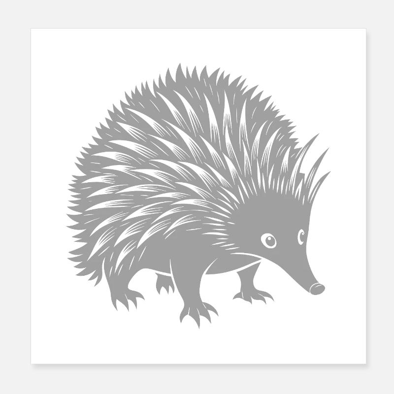 Echidna Poster 8" x 8" (20x20 cm)