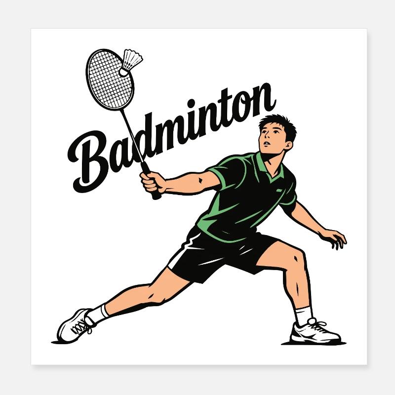 Sport de badminton Poster 20 x 20 cm