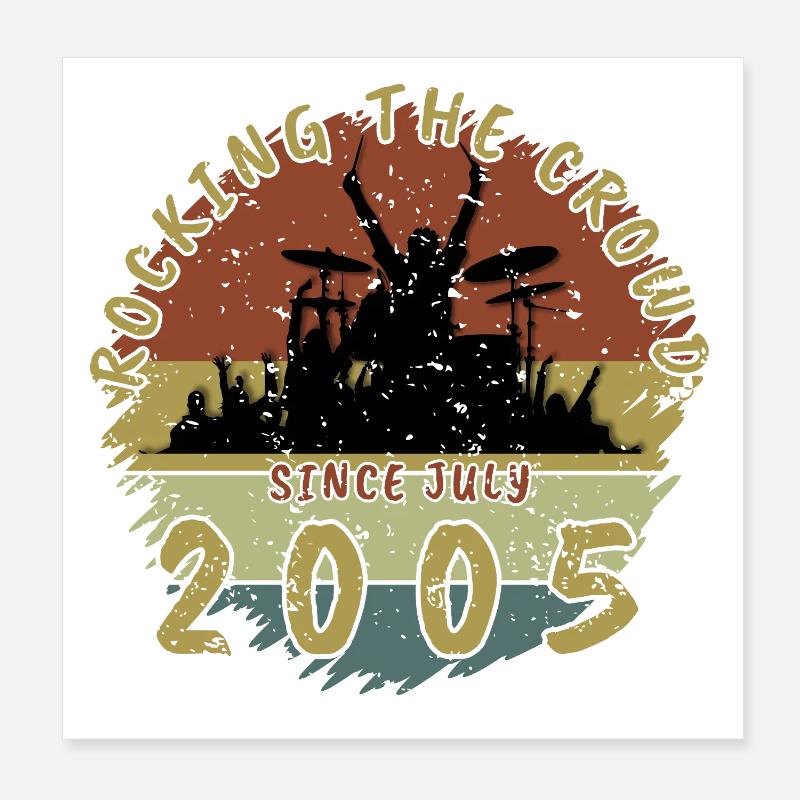 21. Geburtstag Rocking the crowd DRM 07/2005 Poster 20x20 cm