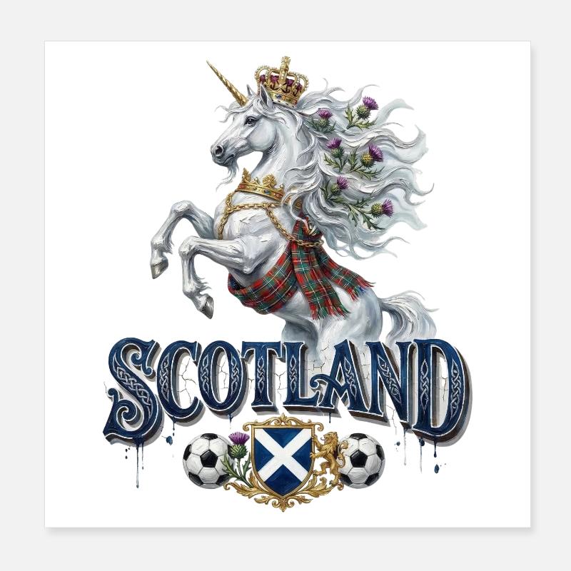 Écosse - Schottland - Équipe nationale Poster 20 x 20 cm
