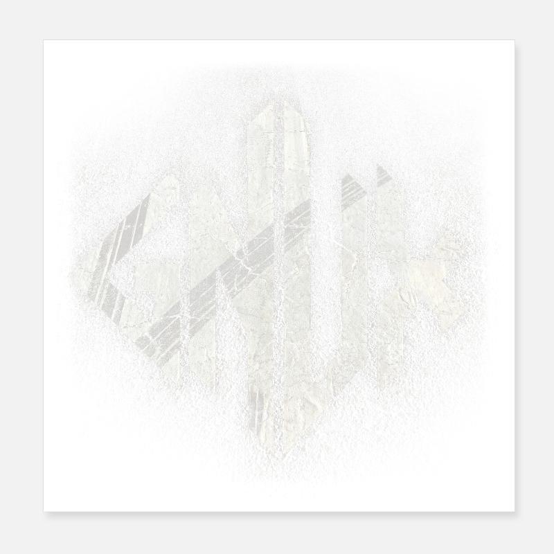 Glyphe de marbre géométrique Poster 20 x 20 cm