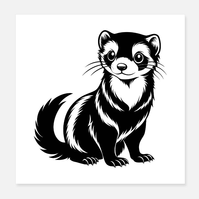 Furet Poster 20 x 20 cm