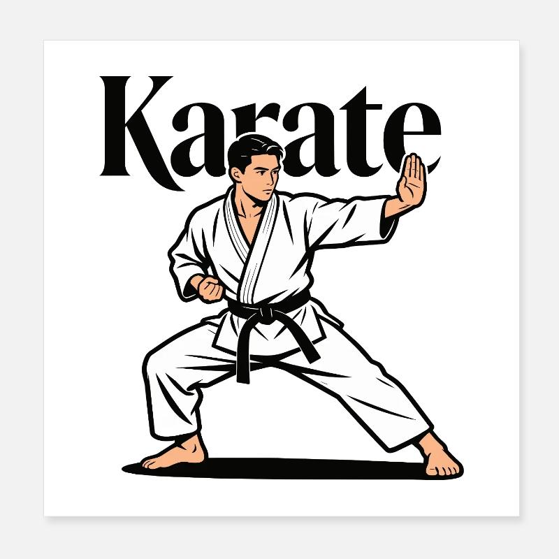 Karate Martial Arts Poster 8" x 8" (20x20 cm)