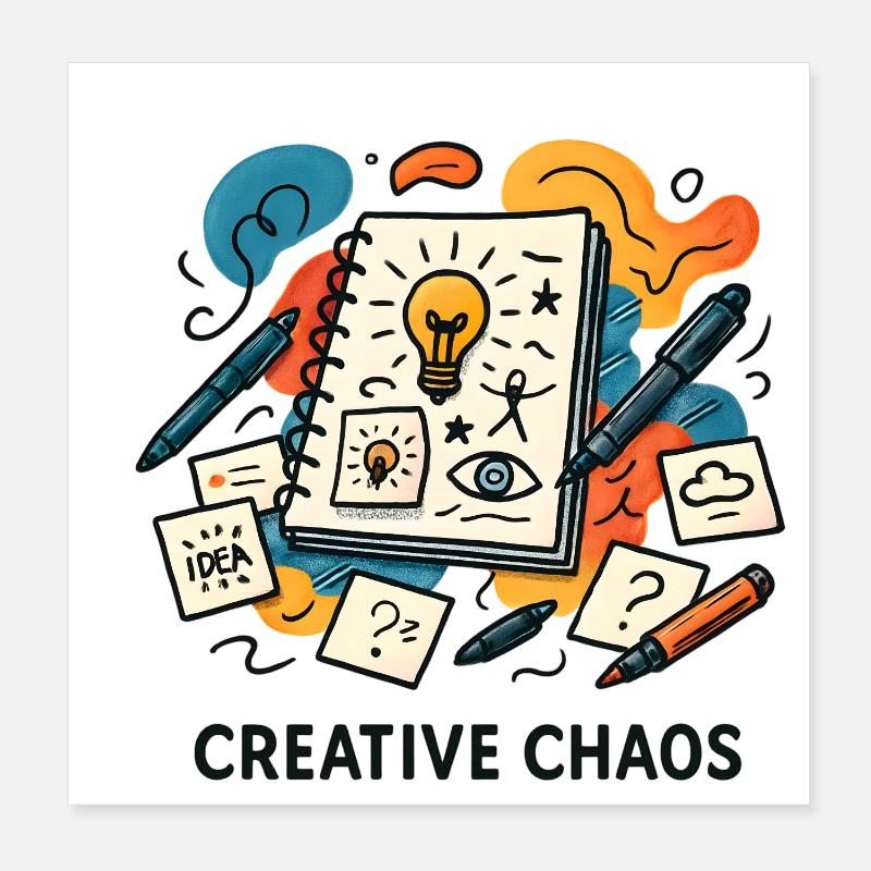 Creative Chaos Hardcover Journal Poster 8" x 8" (20x20 cm)