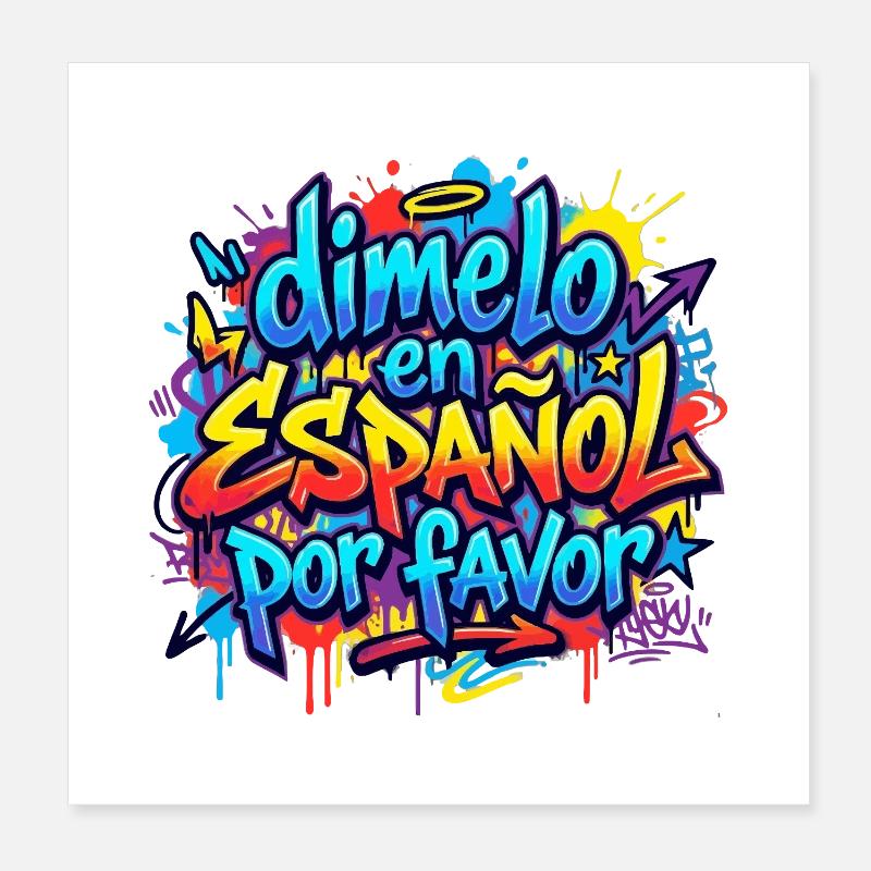 Espagnol Professeur d’espagnol Langue Poster 20 x 20 cm