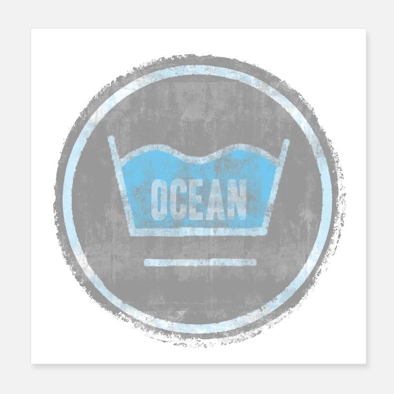 Ocean Crown Waves Logo Poster 8" x 8" (20x20 cm)