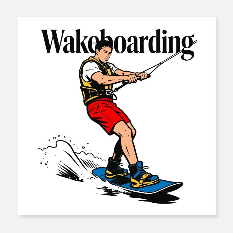 Wakeboarding-Wakeboarder Poster 20x20 cm