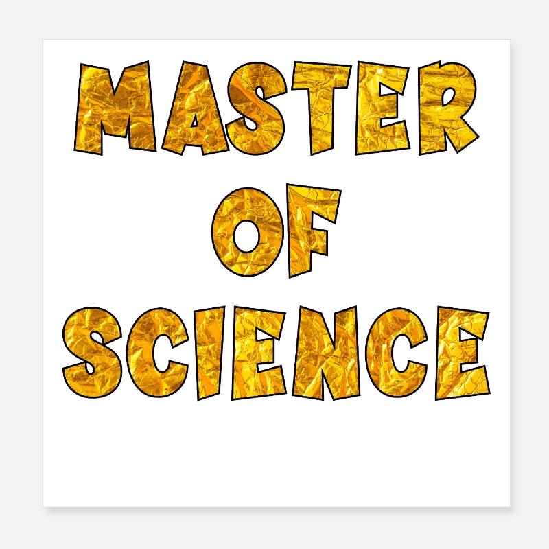 Abschluss Master of Science Poster 20x20 cm