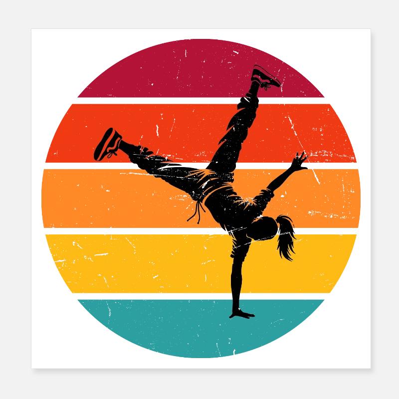Breakdance Gift Idea for a Hip-Hop Dancer Poster 8" x 8" (20x20 cm)