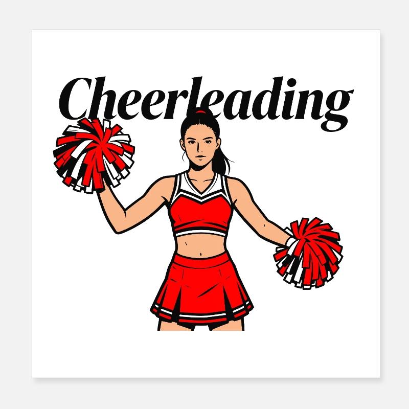 Cheerleader Poster 8" x 8" (20x20 cm)
