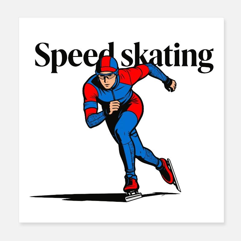 Skating Poster 8" x 8" (20x20 cm)