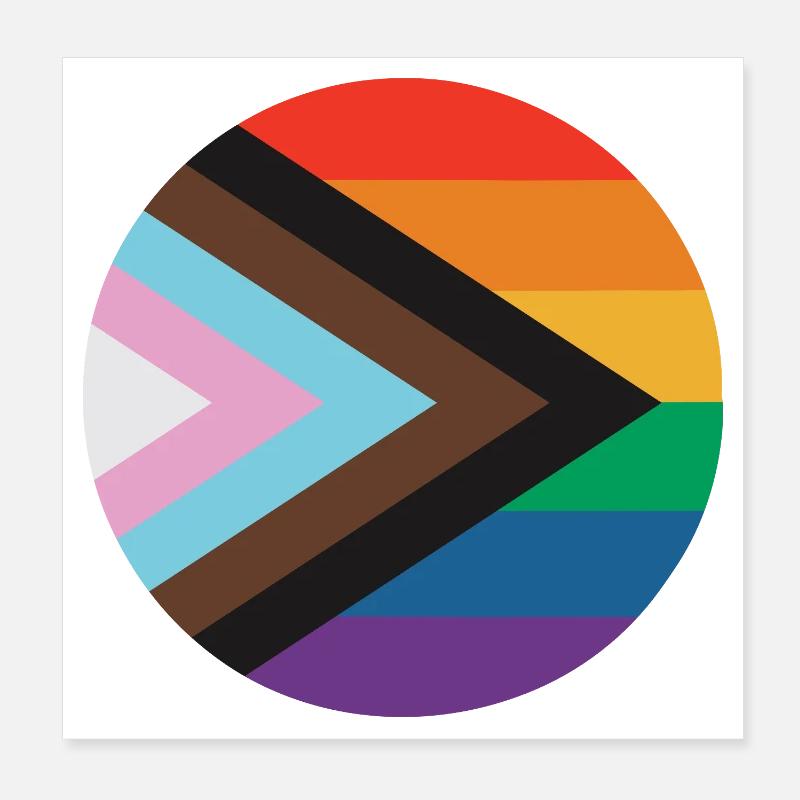 inklusive Pride-Flagge Poster 20x20 cm