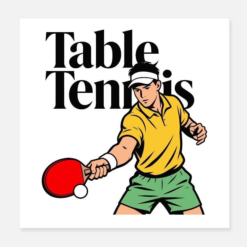 Tennis de table Poster 20 x 20 cm