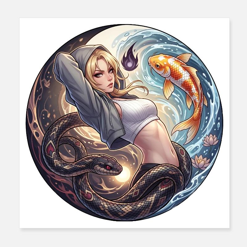 Verseau dans l’anneau du serpent Poster 20 x 20 cm
