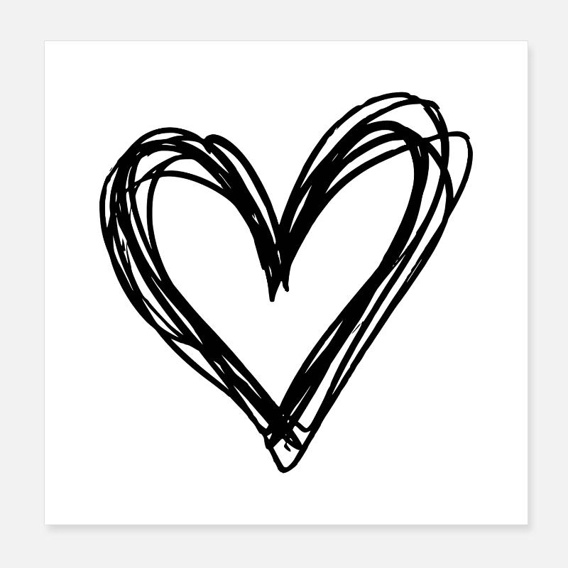 Cœur Poster 20 x 20 cm