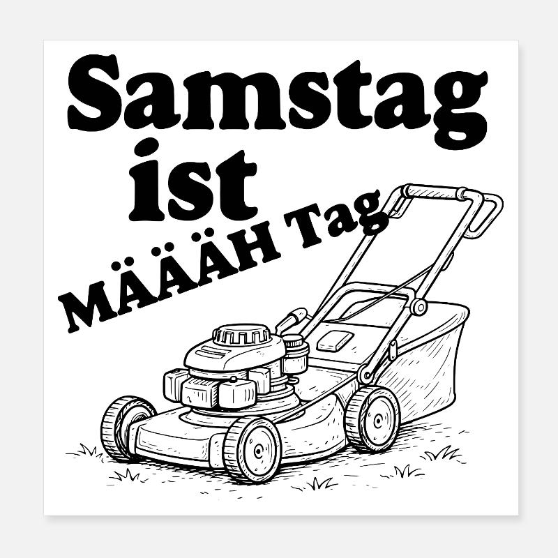 Samstag ist Määäh Tag Poster 20x20 cm