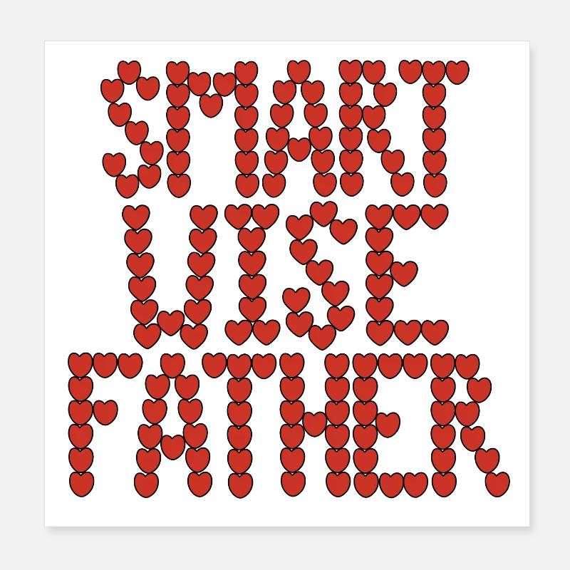 Père intelligent et sage Poster 20 x 20 cm