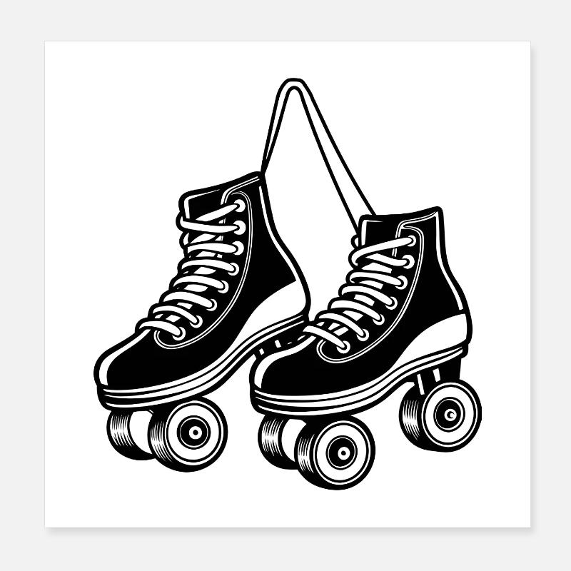 Hängende Rollschuhe Poster 20x20 cm