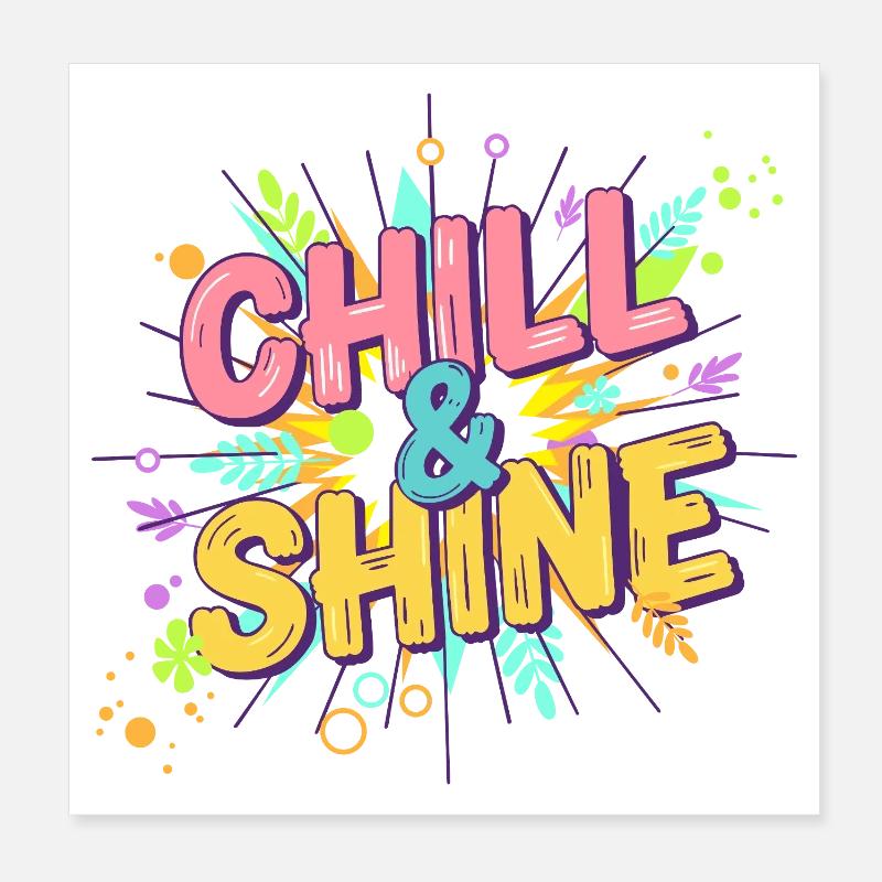 Limitierte Edition – CHILL & SHINE Blumen Poster 20x20 cm
